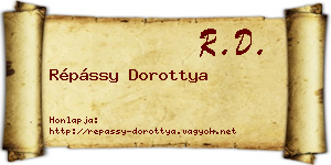 Répássy Dorottya névjegykártya